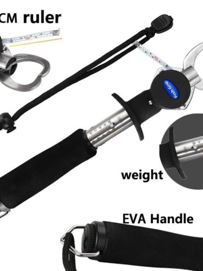 Fish Lip Gripper Fish Scales Professional Fish Holder Stainless Steel Fish Lip Grabber Fish Lip Grip Tool with Weight Scale