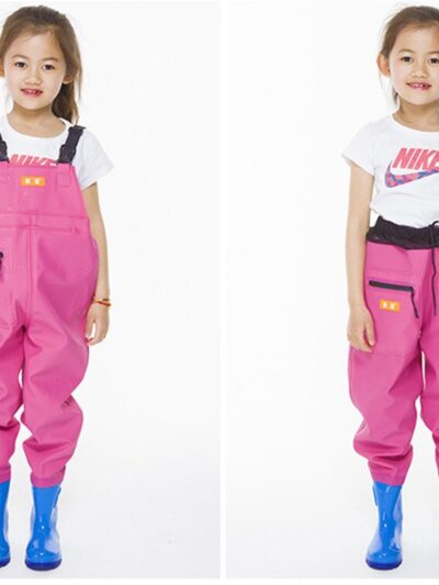 Kids Wader Jumpsuit Waterproof Wading Pants With Rain Boots Garden Beach Fishing Hunting girls boy Wader Trousers
