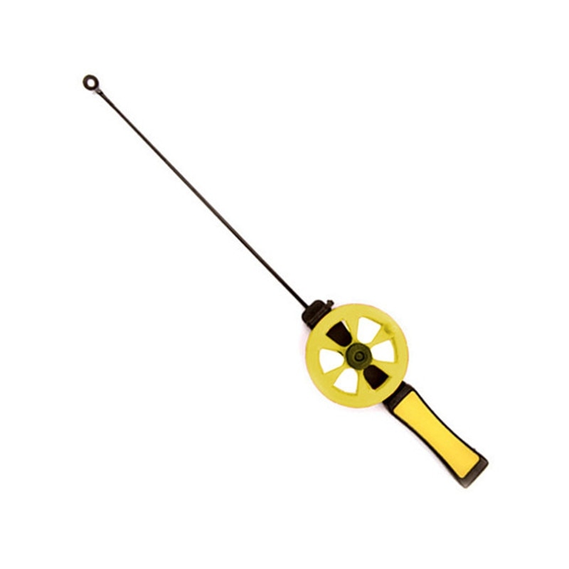 1PCS Plastic Winter Fishing Rod With Reel (random color shipped)