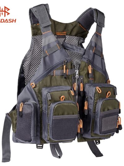 Bassdash Breathable Fishing Vest Outdoor Sports Fly Swimming Adjustable Vest Fishing Tackle