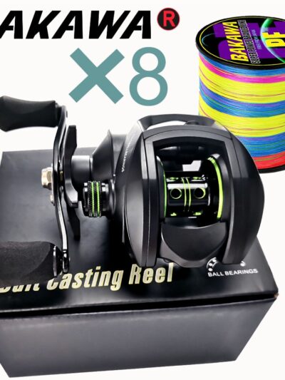 Baitcasting Reel High Speed 8:1:1 Gear Ratio 17+1BB Fresh Saltwater Magnetic Brake System Ultralight Fishing Reel 2000 Seri