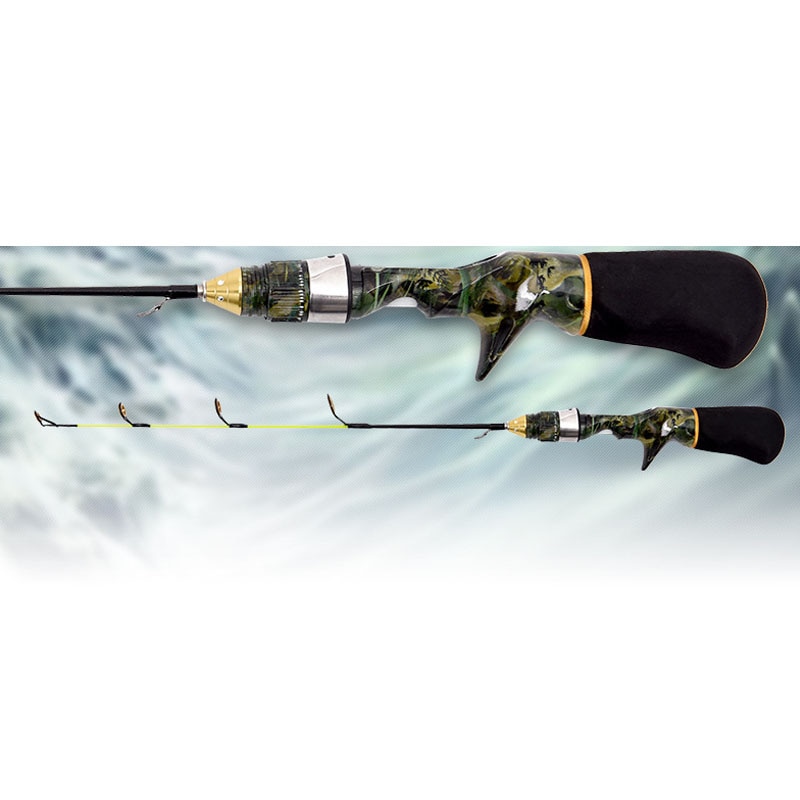 Winter Ice Fishing 50cm 60cm Camouflage Gun Type Ice Fishing Rod Super Soft Strong Mini Shrimp Fishing Rod for Boat Sea Fishing - Image 3