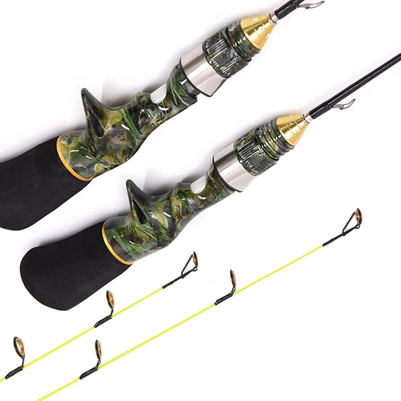 Winter Ice Fishing 50cm 60cm Camouflage Gun Type Ice Fishing Rod Super Soft Strong Mini Shrimp Fishing Rod for Boat Sea Fishing - Image 2