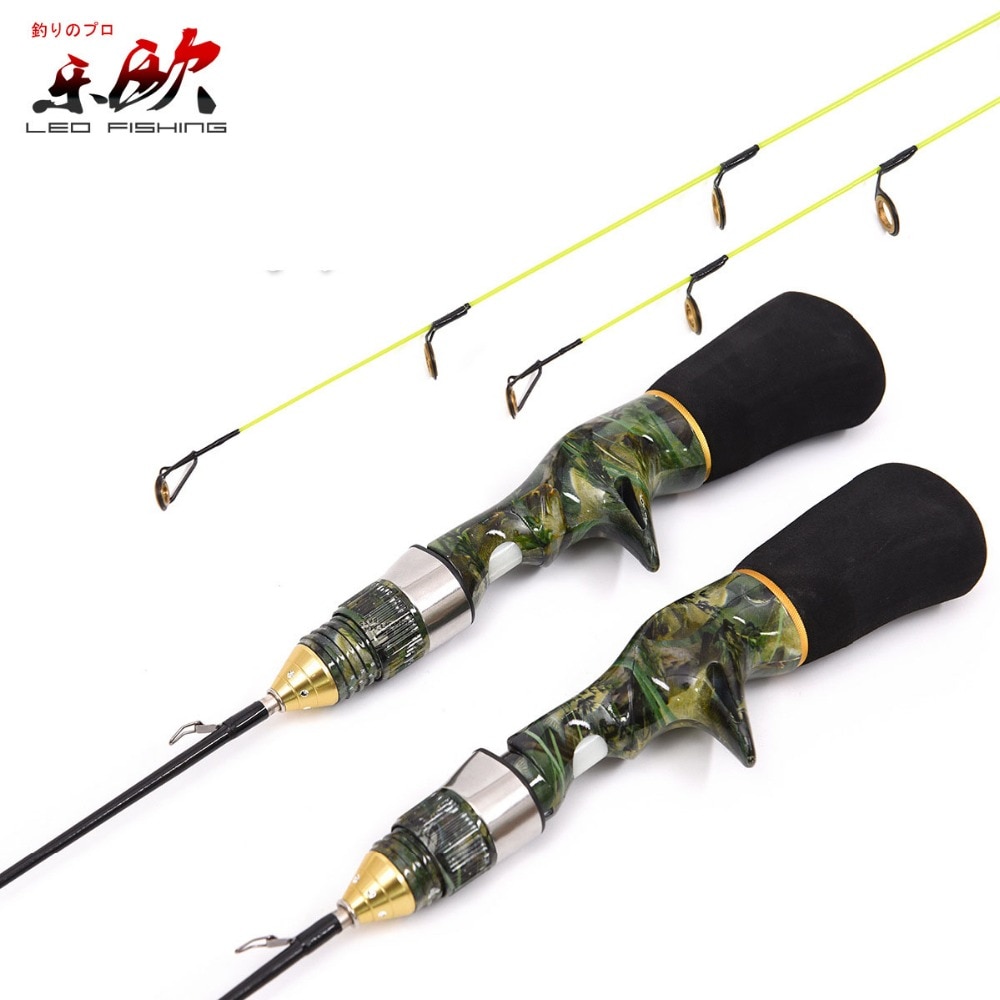Winter Ice Fishing 50cm 60cm Camouflage Gun Type Ice Fishing Rod Super Soft Strong Mini Shrimp Fishing Rod for Boat Sea Fishing - Image 4