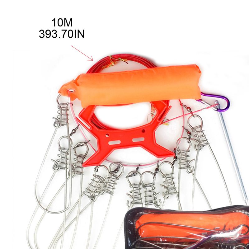10m Metal Live Fish Stringer Kit with Handle Bag - Image 2