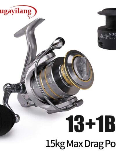Sougayilang 13+1BB Spinning for Fishing Reels 8KG Max Drag with Free Spool Tube for Spinning Pesca Fishing Accessories