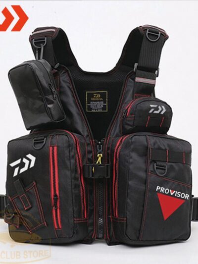 DAIWA Reflective Fishing Life Jacket High Buoyancy Life Vest Large Size UNISEX Multi-Function Multi Pocket Outdoors Fishing Vest