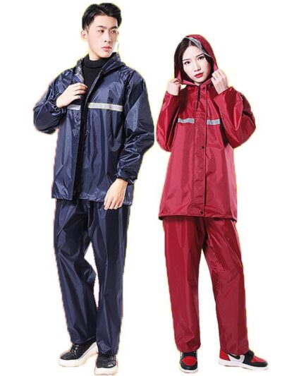 Unisex Rain Suit with Reflective Strip