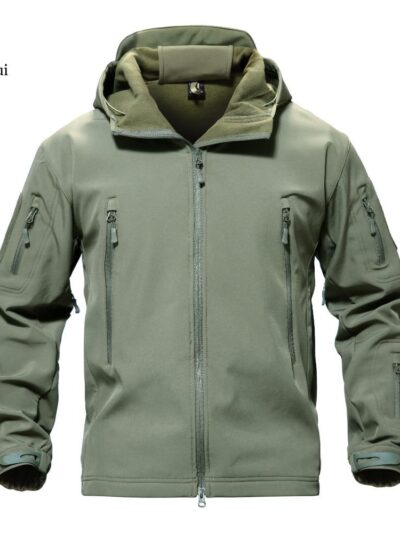 Big & Tall Shark Skin Military Jacket