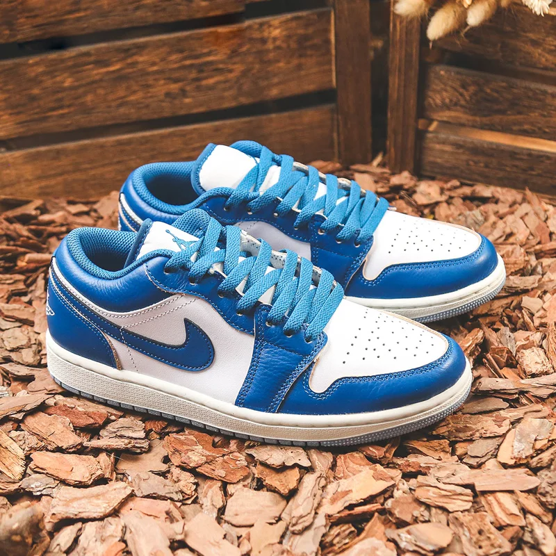 NIKE Air Jordan 1 Low AJ1 Blue and White - Image 4