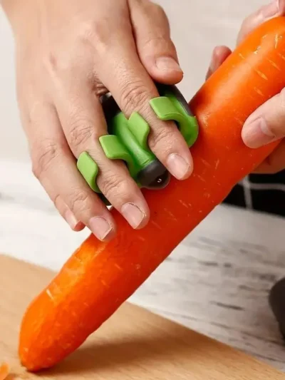 1 Easy and Convenient Black Green Peeler, Sharp Blade, Non Slip Grip, Suitable for Kitchen and Camping