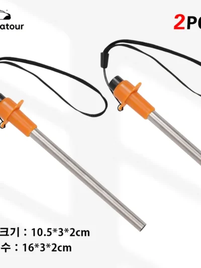 Pandatour 1/2PCS Outdoor Camping Mini Electric Lighter Kitchen Household Stove Lgniter Stainless BBQ Piezo One Click Ignition