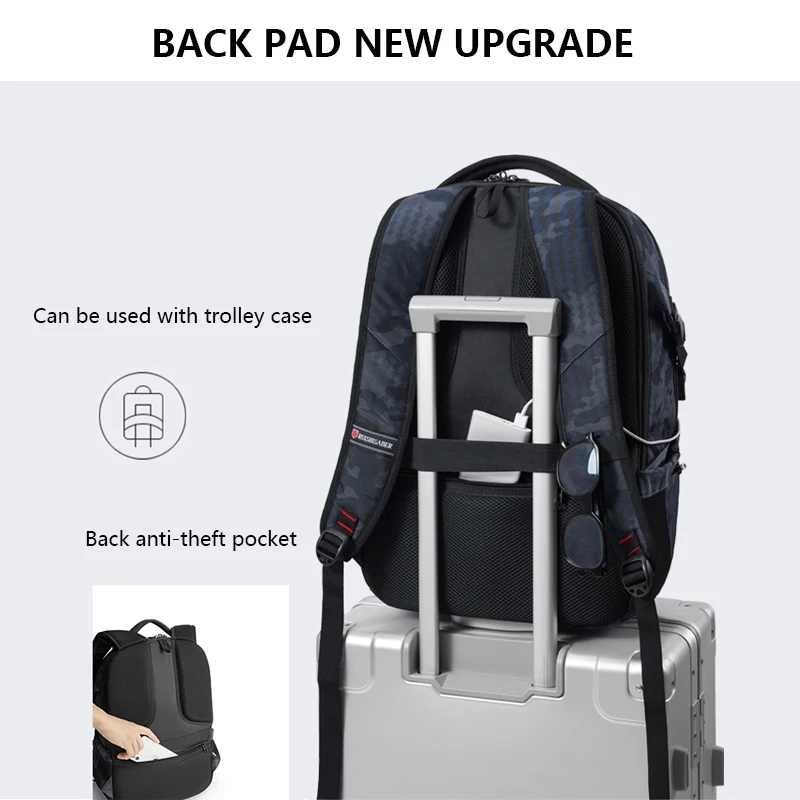 2025 New Waterproof Man Backpack Fit 17inch Laptop USB Charging Backpack Women Oxford Travel Male Bag Vintage School Bag Mochila - Image 2