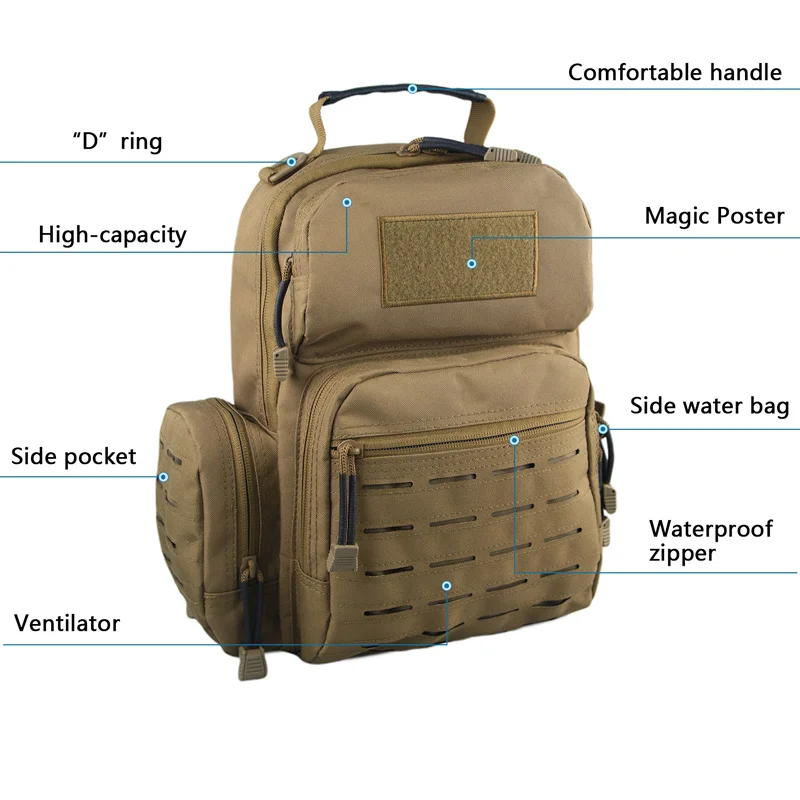 Outdoor Tactical Bag Military Shoulder Bag Sport Backpack Tactical Satchel for Every Day Carry Hunting Camping Waist Bag - Image 2