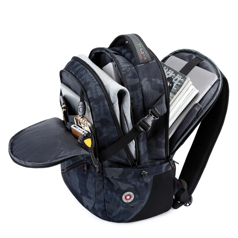 2025 New Waterproof Man Backpack Fit 17inch Laptop USB Charging Backpack Women Oxford Travel Male Bag Vintage School Bag Mochila - Image 5