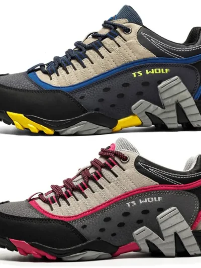Outdoor Lover Trekking Shoes Men Waterproof Hiking Shoes Mountain Boots Genuine Leather Woodland Hunting Tactical Shoes