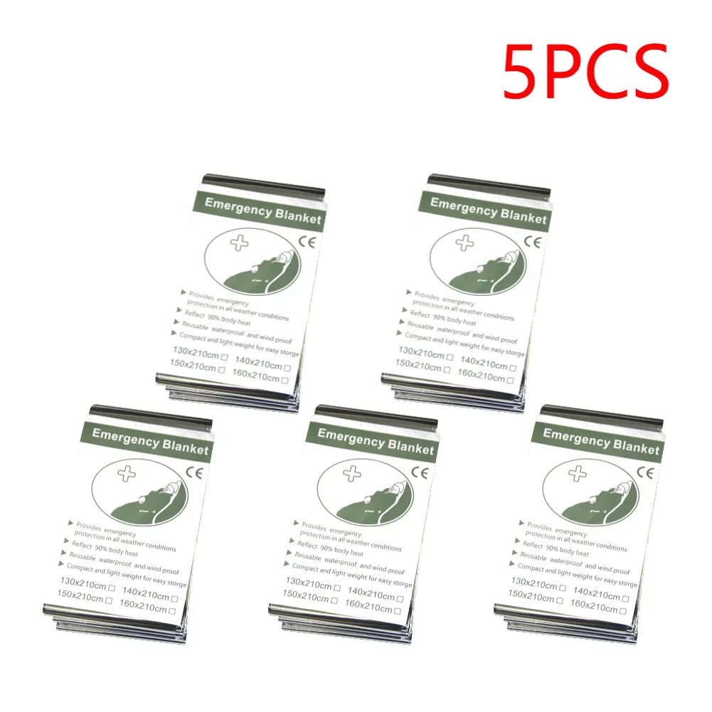 1-20PCS Emergency Blanket Outdoor Survival First Aid Kit Windproof Insulation Lifesaving PET Keep Foil Thermal Rescue Blanket - Image 12