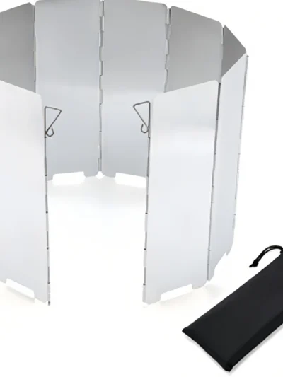 8/9/10 Plates Gas Stove Wind Shield Outdoor Camping Picnic Cooking Burner Windproof Screen Aluminum Alloy Wind Screen