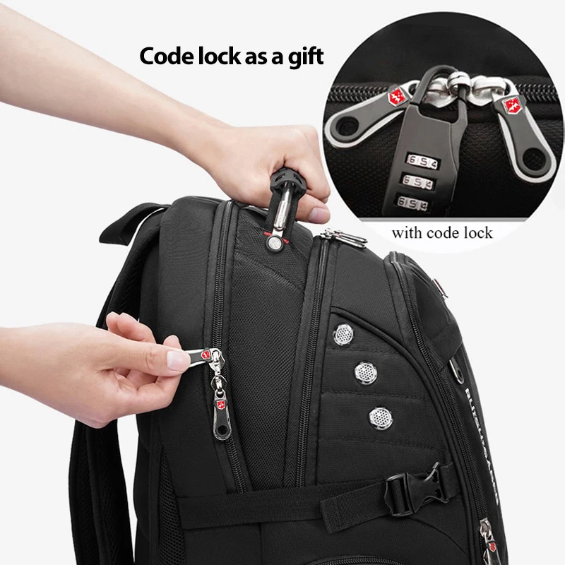 2026 Waterproof 17/20 Inch Laptop Backpack Men Airplane Travel Backpack Women Oxford Rucksack Male School Bag modern Mochila - Image 3