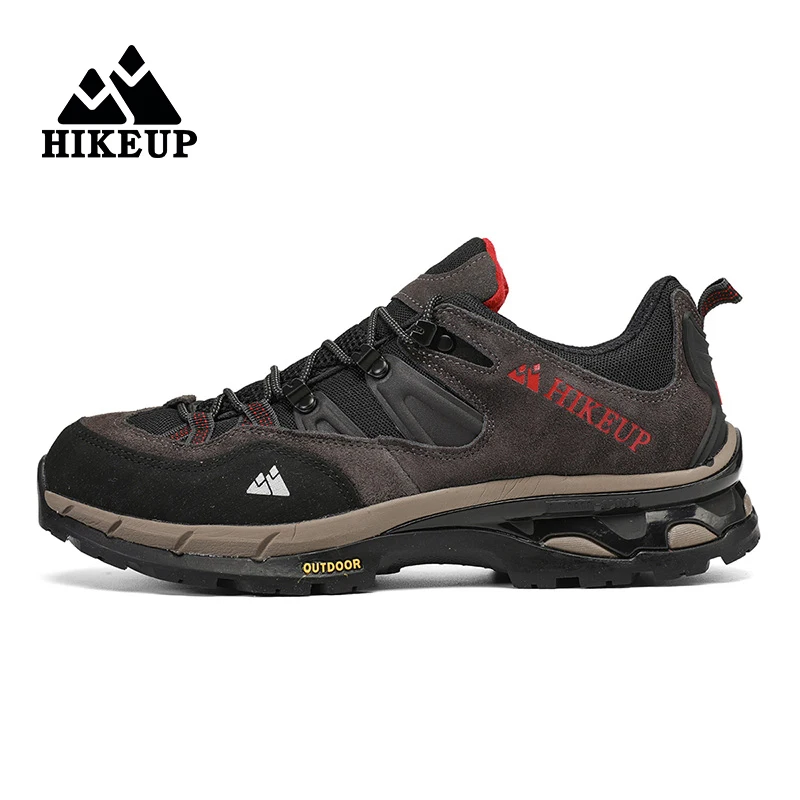 HIKEUP Non-slip Wear Resistant Outdoor Hiking Shoes Breathable Splashproof Climbing Men Sneaker Trekking Tourism Mountain Shoes - Image 2