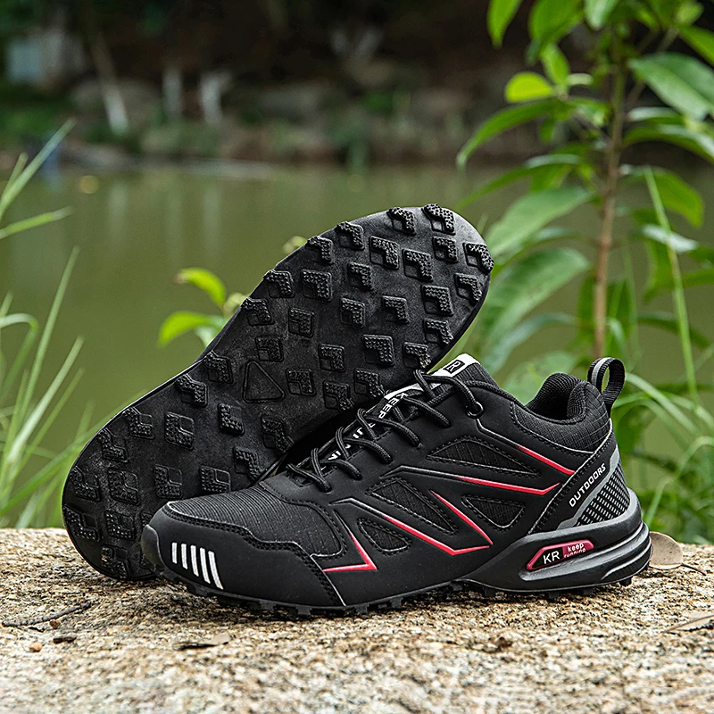 New Men's Hiking Shoes Non-Slip Autumn Winter Outdoor Waterproof Camping Shoes Sports Shoes Women's Lace-Up Hiking Shoes - Image 3