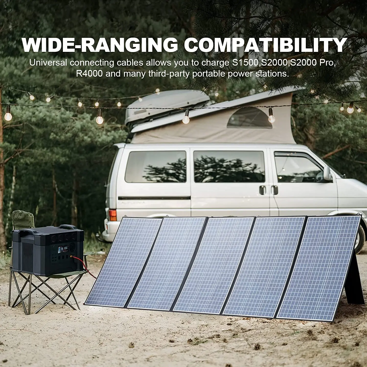 ALLPOWERS Foldable Solar Panel 400W / 200W / 140W / 100W / 60W Solar Charger with Solar Output for Power Station Solar Generator - Image 3