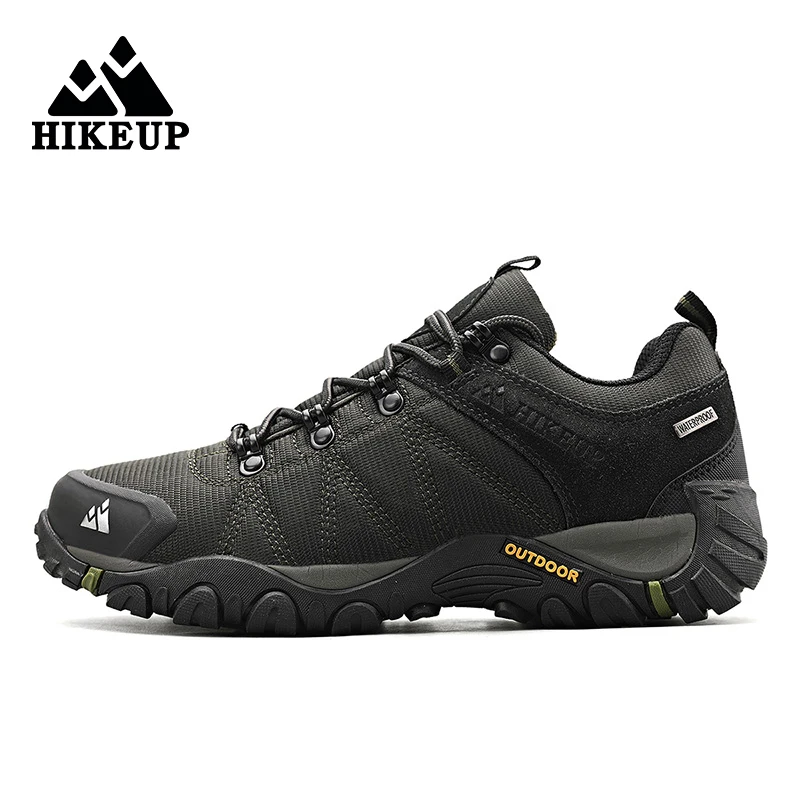 HIKEUP Non-slip Men Hiking Shoes Breathable Outdoor Wear Resistant Splashproof Climbing Men Sneaker Tourism Mountain Shoes - Image 9