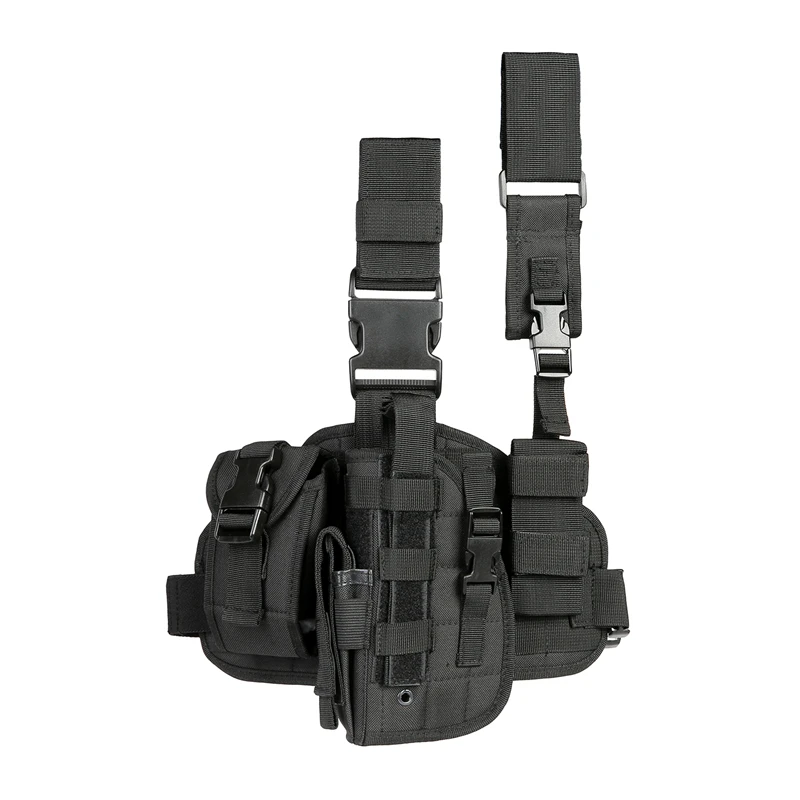 Tactical Leg Gun Holster Outdoor Multi-function Camouflage Bag Tied Leg Pistol Protective Cover Phone Pocket Hunting Gear - Image 10