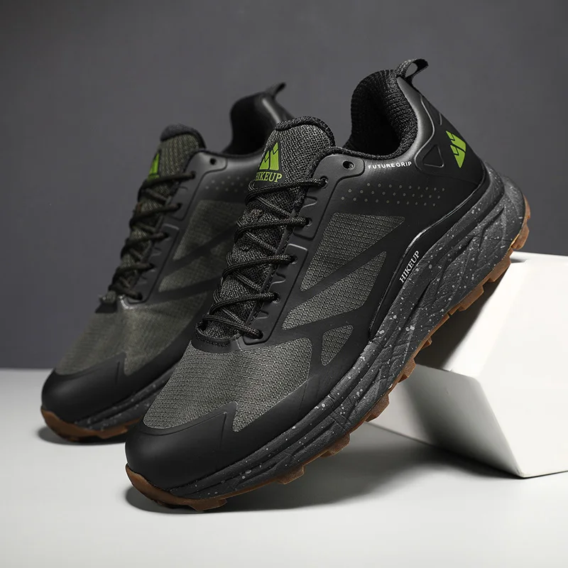 HIKEUP Men's Hiking Trail Running Shoes Breathable Hiking Sport Trail Male Comfort Trekking Running Sneakers - Image 5