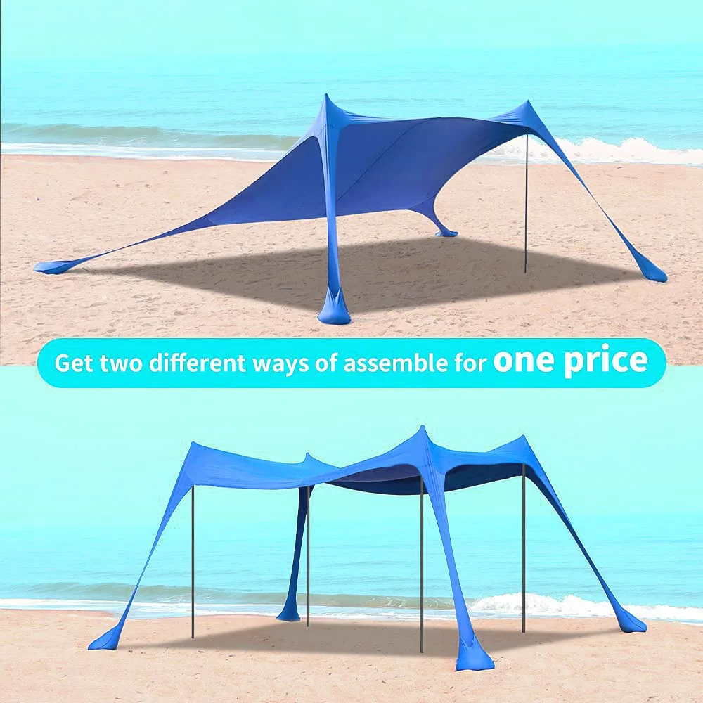 Outdoor Lawn and Beach Leica Canopy Tent Portable Lawn Camping Fishing Tent Outdoor Sun Protection and Cooling Large Size - Image 2