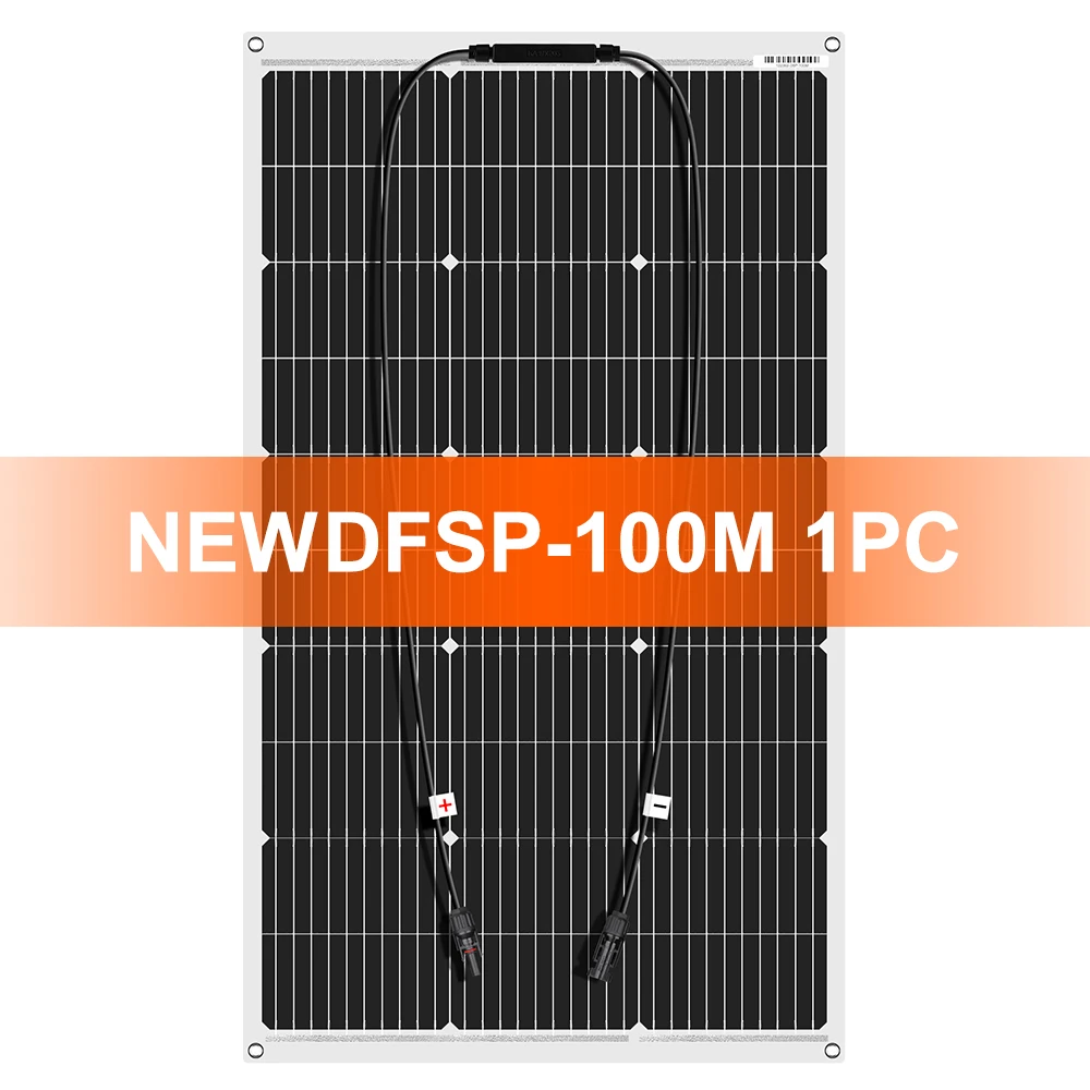 Dokio 18V 100W Flexible Monocrystalline Silicon Solar Panel Rechargeable 12V Battery Waterproof Solar Panel China - Image 7