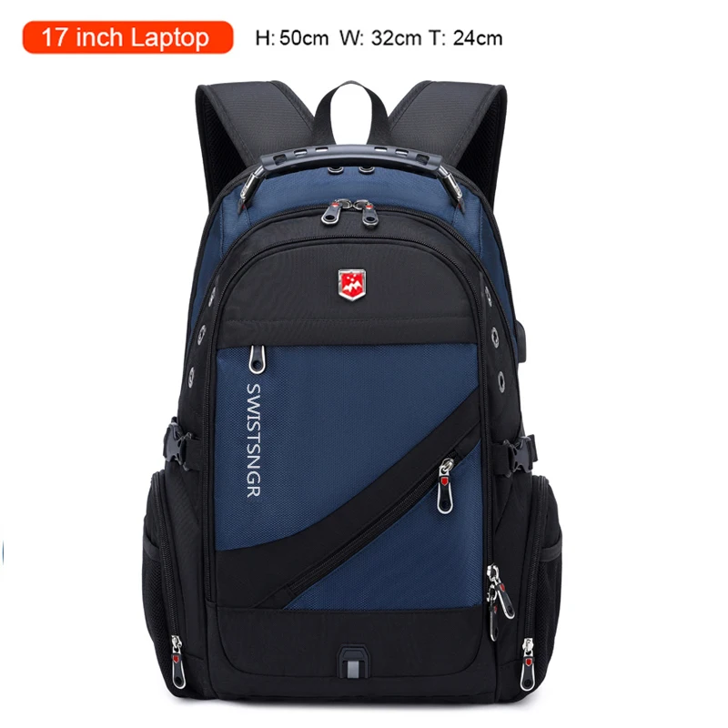 2025 New Waterproof Man Backpack Fit 17inch Laptop USB Charging Backpack Women Oxford Travel Male Bag Vintage School Bag Mochila - Image 9