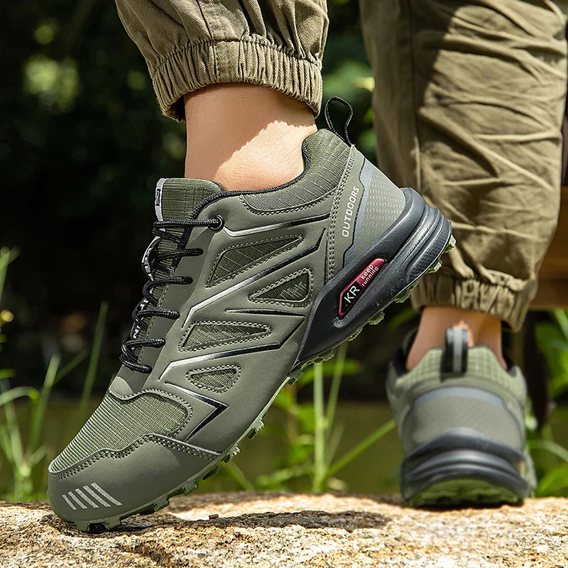 New Men's Hiking Shoes Non-Slip Autumn Winter Outdoor Waterproof Camping Shoes Sports Shoes Women's Lace-Up Hiking Shoes - Image 5