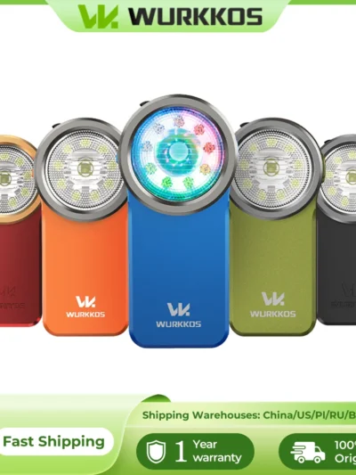 Wurkkos HD03 680LM Mini Clip Light USB Rechargeable Pocket Flashlight Spotlight/Floodlight Portable RGB Torch with Magnet