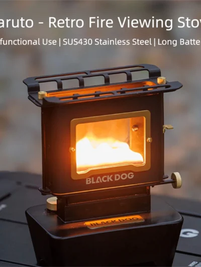 BLACKDOG Fireplace Mini Desktop Ornamental Heater Outdoor Retro Tea-Brewing Stove Kerosene Lamp
