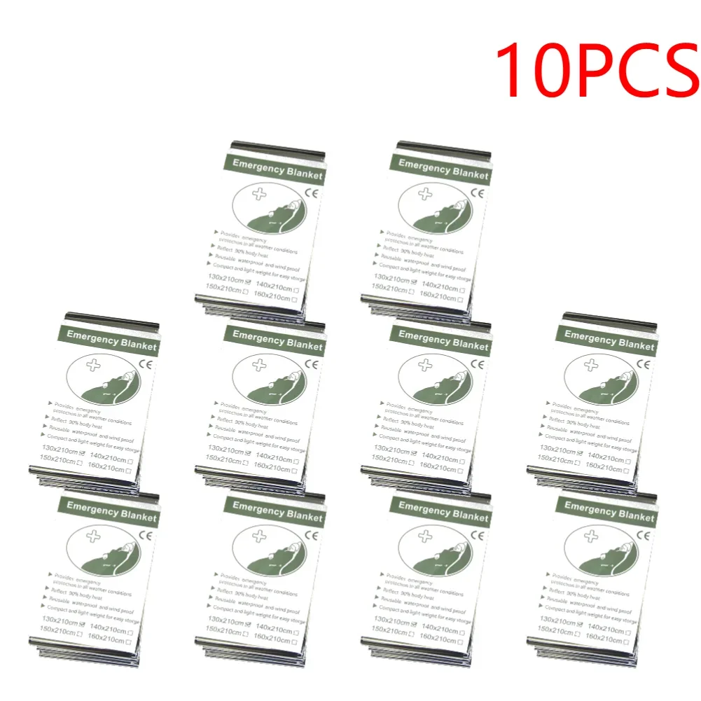 1-20PCS Emergency Blanket Outdoor Survival First Aid Kit Windproof Insulation Lifesaving PET Keep Foil Thermal Rescue Blanket - Image 9