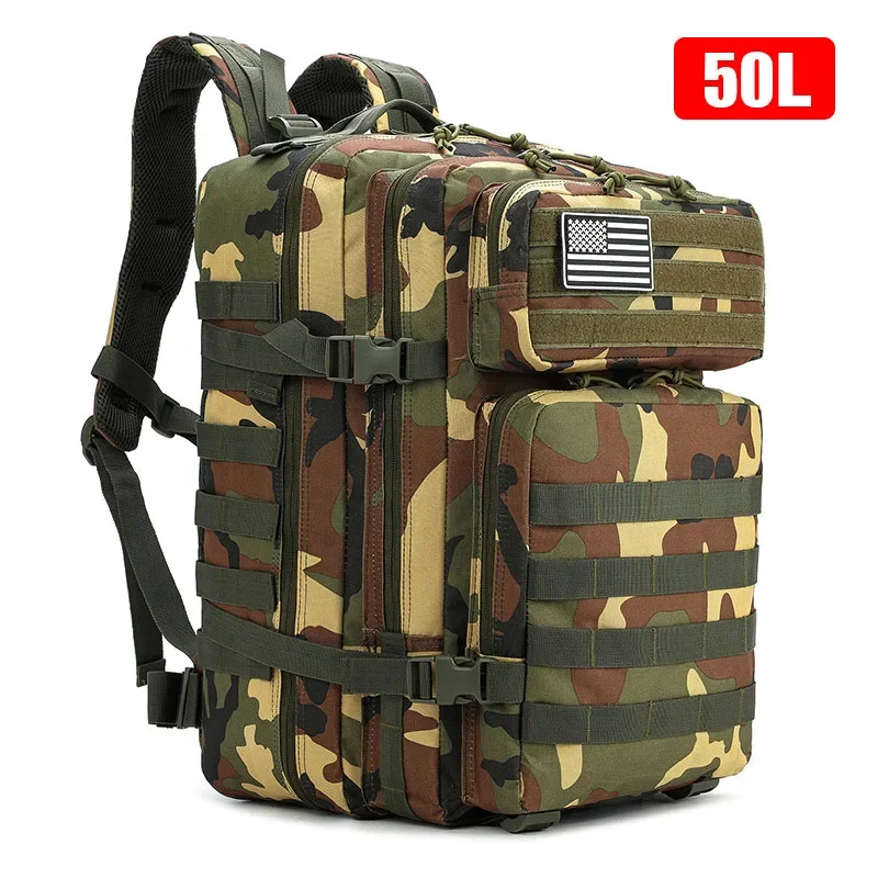 30L/50L Women Men Backpack Sport Trekking Hunting Nylon Rucksack Military Hiking Bag Navy Blue Pink Camouflage Tactical Backpack - Image 22