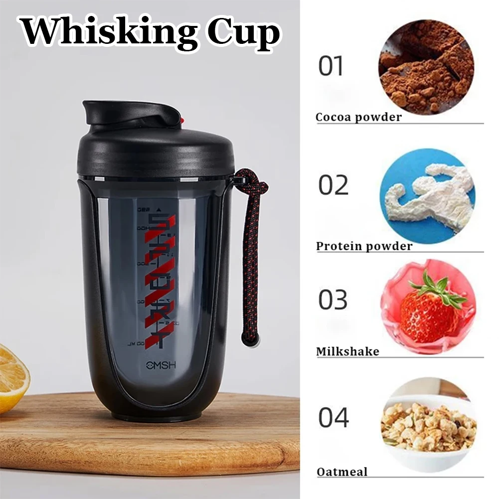 590ml Drink Shake Bottle with Shaker Ball Fitness Water Cup Leak Proof Whey Protein Powder Mixer Bottle for Indoor Outdoor - Image 2