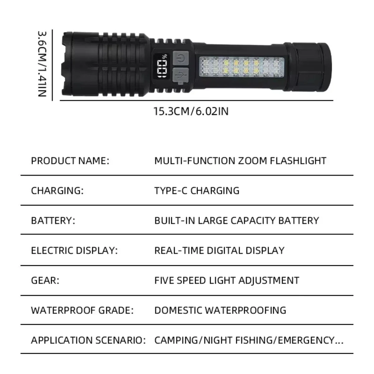 Super Bright Rechargeable LED Flashlight – Ultra Powerful Portable Torch, Outdoor Camping Lantern & Emergency Light - Image 3