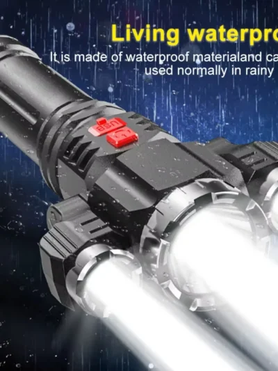 3LED Strong Waterproof LED Flashlight, Portable Camping Bike Light, Remote Outdoor, Car Emergency, Life-Saving Equipment