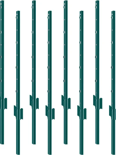SucceBuy Fence Post T-Post Heavy Duty Metal Fence Post Sturdy Steel Fence Stakes for Garden Yard Lawn Farms Outdoor Wire Fencing