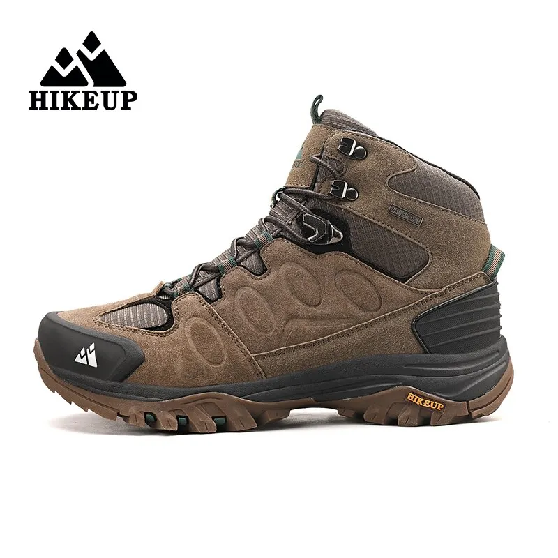 HIKEUP High-Top Men Hiking Boot Winter Outdoor Shoes Lace-Up Non-slip Sports Casual Trekking Boots Man Suede Warm Shoes - Image 8
