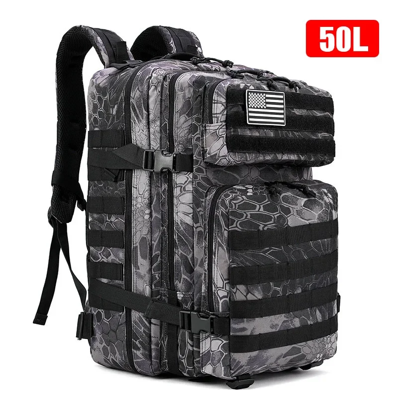 30L/50L Women Men Backpack Sport Trekking Hunting Nylon Rucksack Military Hiking Bag Navy Blue Pink Camouflage Tactical Backpack - Image 18