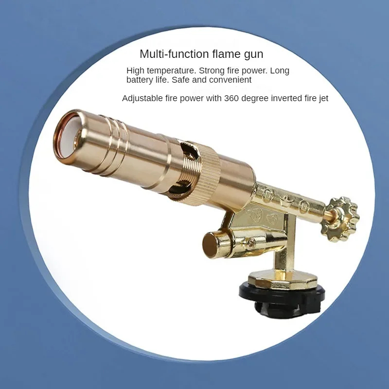 Portable Welding Gas Torch Flame Nozzle Butane Burner Outdoor Camp BBQ Lighter Flamethrower Kitchen Supplies Welding Equipment - Image 2