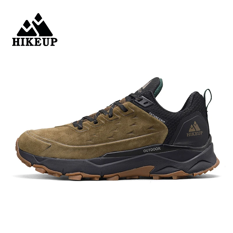 HIKEUP Hiking Shoes for Men Outdoor Sports Camping Hunting Walking Shoe Suede Genuine Leather Breathable Sneaker Non-slip - Image 8