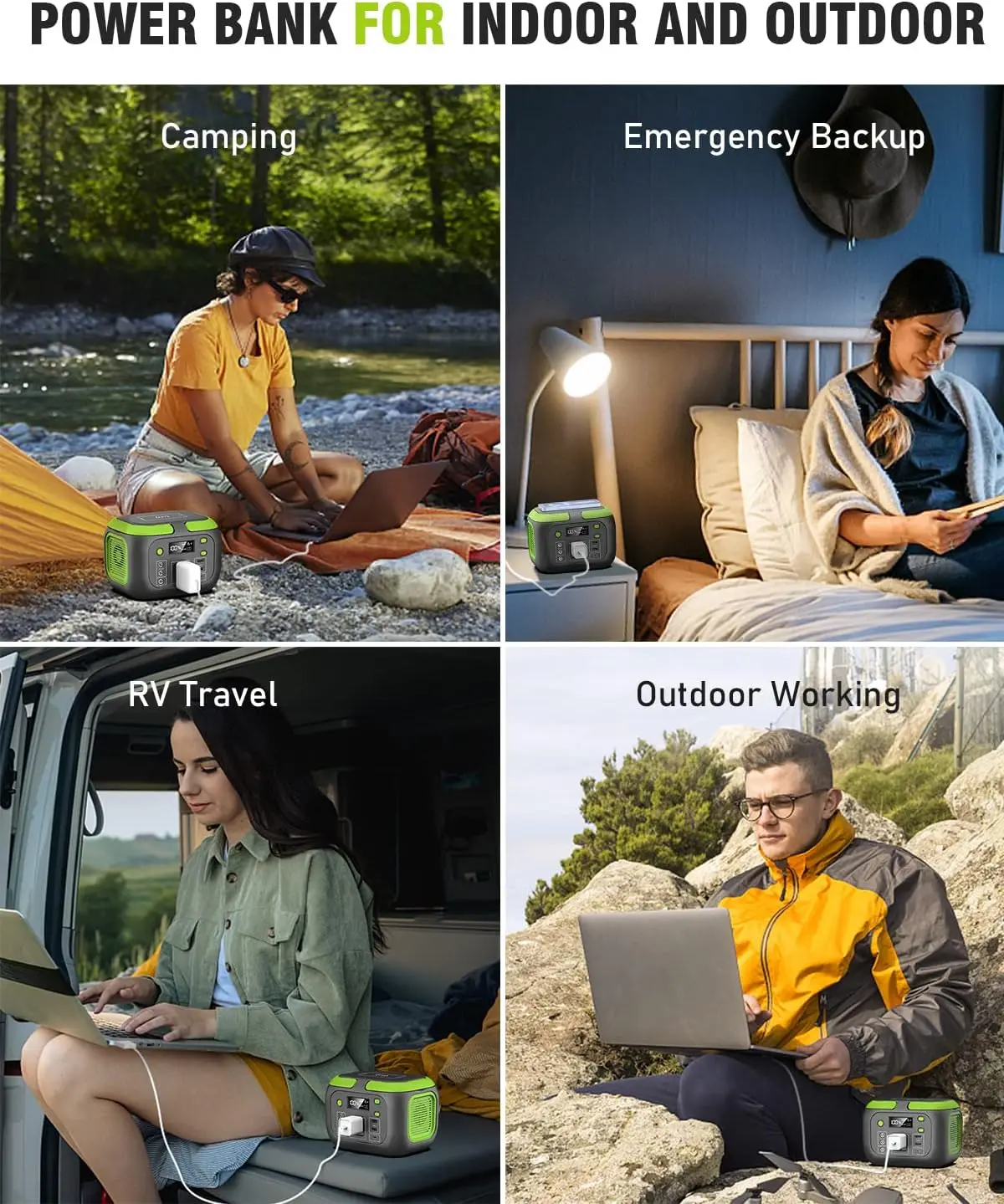 600W/300W/200W/120W Portable Power Station,110V AC Outlets Solar Generator Storage Energy Power Bank For Camping Travel RV Home - Image 6