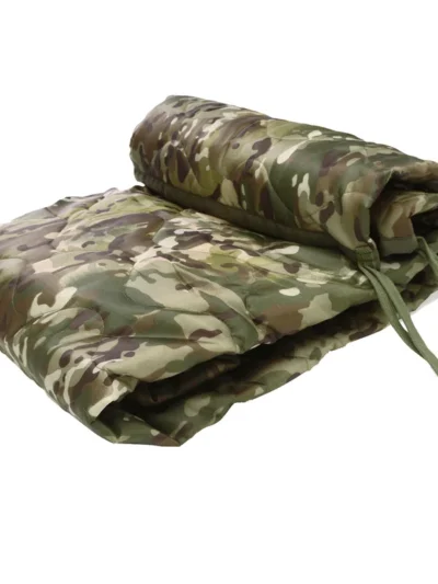 Tactical Army Poncho Liner Camouflage Water Repellent Woobie Quilted Blanket Suitable for Camping, Shooting, Hunting