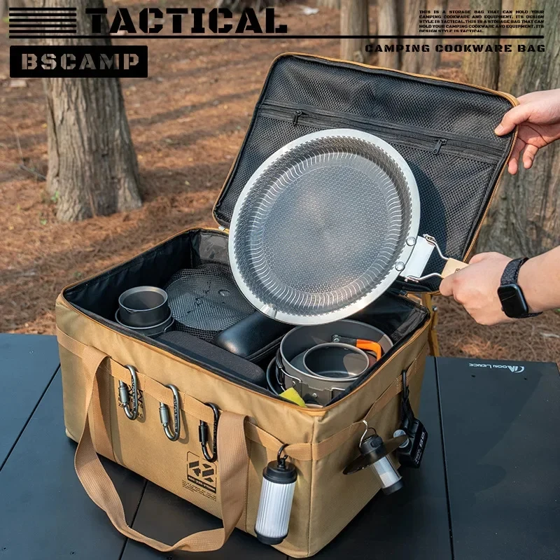 30-42L Tactical Camping Storage Bag Insulated Folding Box Waterproof Picnic Tableware Field Equipment Outdoor Gear Organizer - Image 4