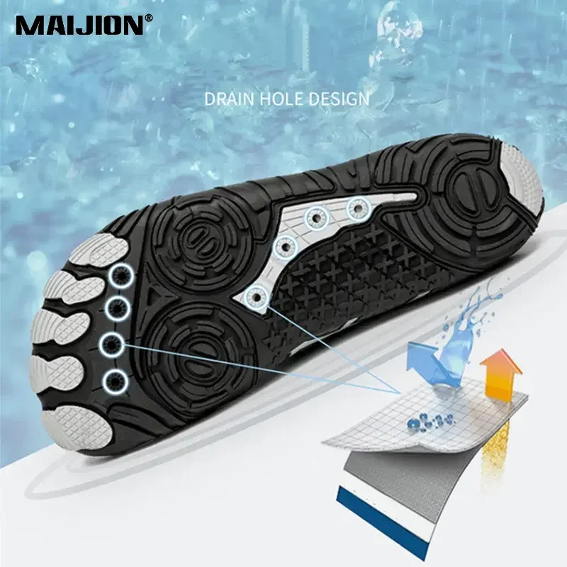 Men Women Aqua Shoes Nonslip Quick Dry Lightweight Barefoot Wading Upstream Boating Kayaking Surfing Beach Diving Water Sneaker - Image 4