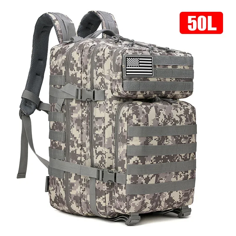 30L/50L Women Men Backpack Sport Trekking Hunting Nylon Rucksack Military Hiking Bag Navy Blue Pink Camouflage Tactical Backpack - Image 17